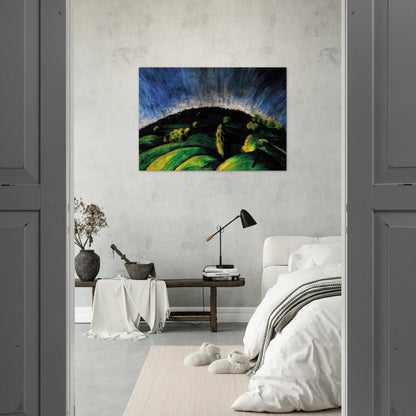 Mountains of Buda - Laszlo Moholy-Nagy Brushed Aluminum Print - 70x100 cm / 28x40 inches | Laszlo Moholy-Nagy Aluminum Print | Laszlo Moholy-Nagy Prints