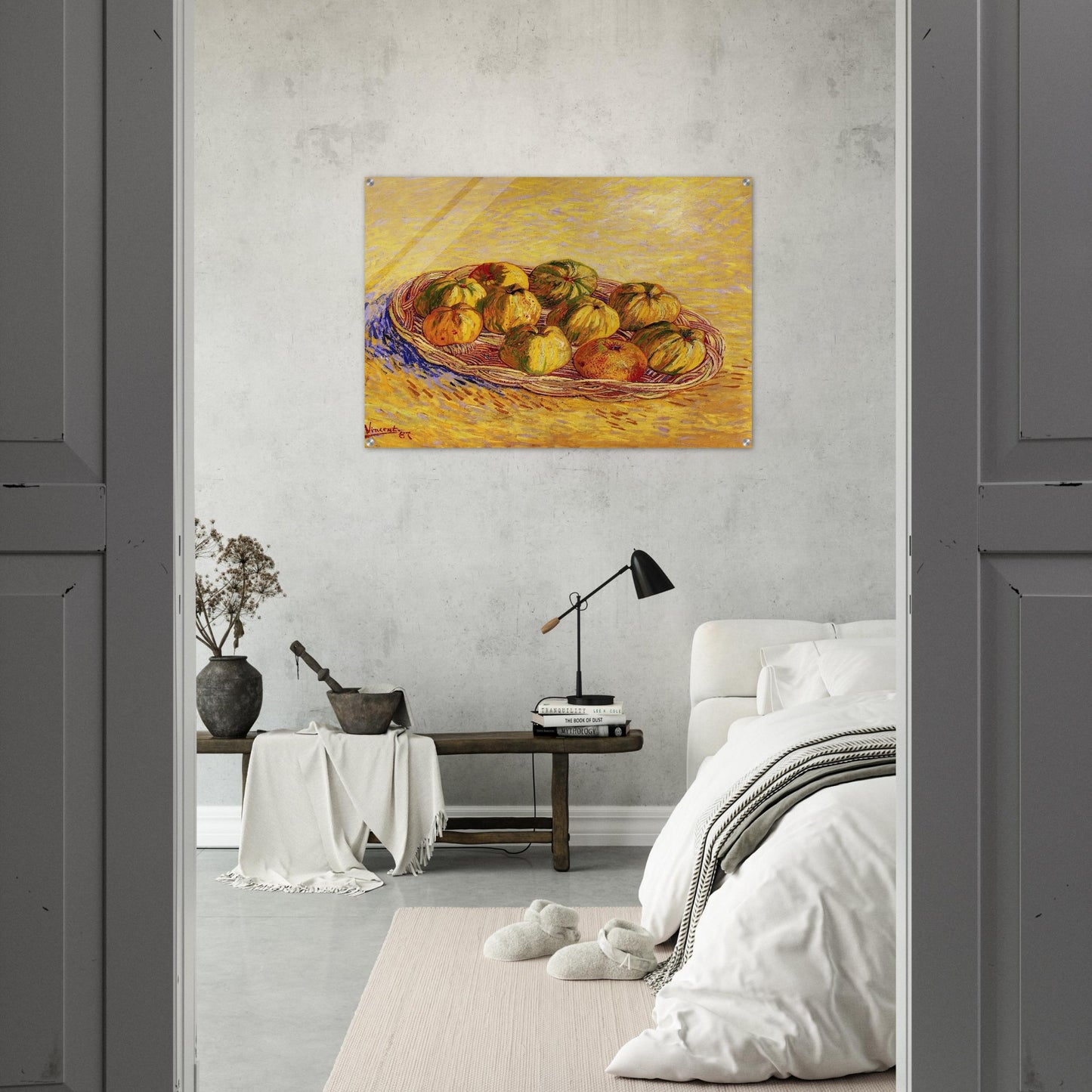 Still Life with Basket of Apples - Vincent van Gogh Acrylic Print - 70x100 cm / 28x40″ inches | Vincent van Gogh Wall Art | Vincent van Gogh Prints