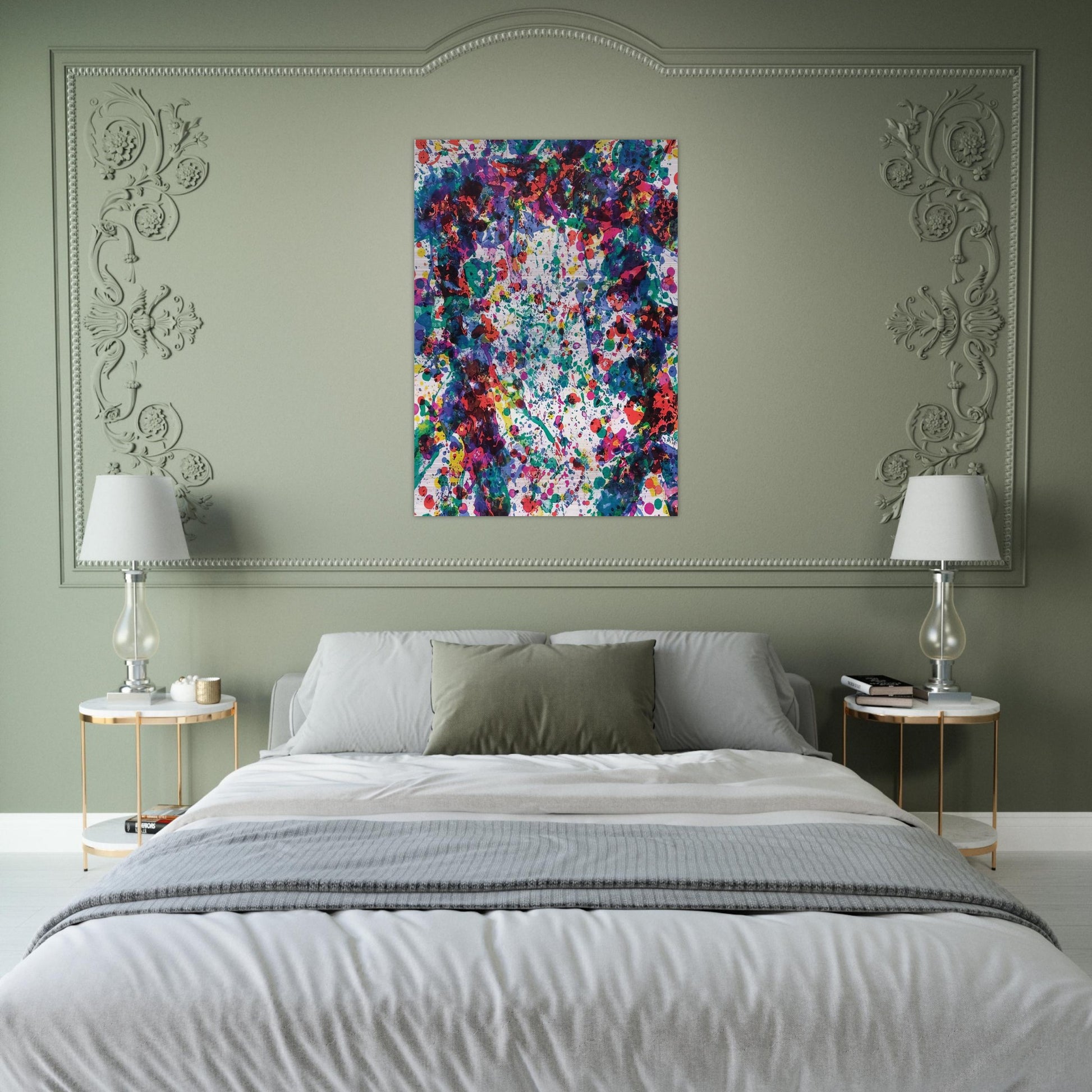 Dewy Unicorn - Sam Francis Brushed Aluminum Print - 70x100 cm / 28x40 inches | Sam Francis Aluminum Print | Sam Francis Prints