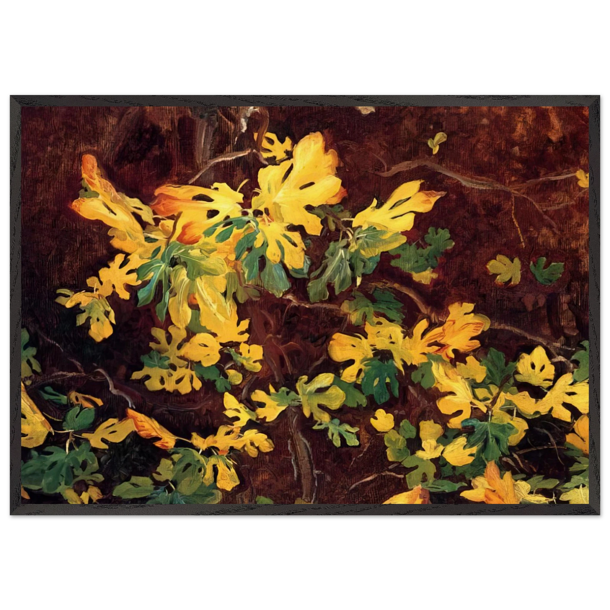 Study of a Fig Tree - John Singer Sargent Framed Art Print – Black Wooden Frame - Default Title - -Framed Art Print