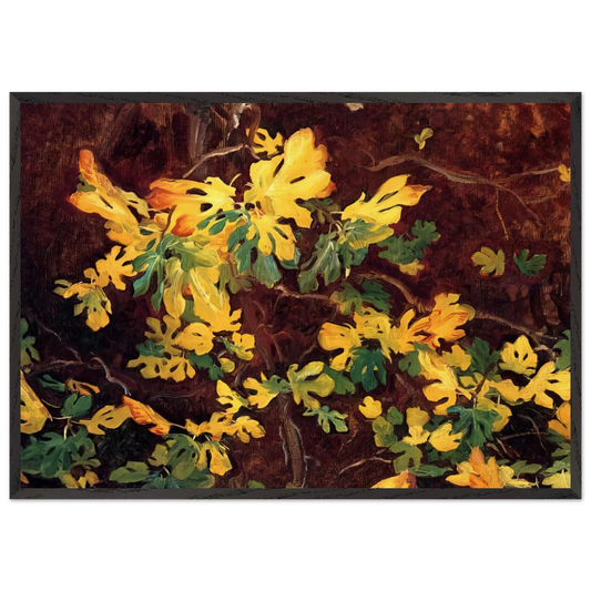 Study of a Fig Tree - John Singer Sargent 70x100 cm / 28x40 inches Framed Art Print – Black Wooden Frame