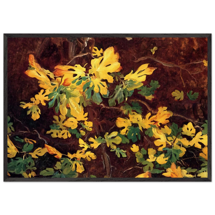 Study of a Fig Tree - John Singer Sargent 70x100 cm / 28x40 inches Framed Art Print – Black Wooden Frame