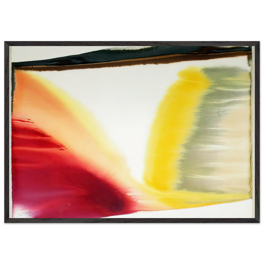 Phenomena Pointed East - Abstract Expressionism Color Field Painting - Paul Jenkins Framed Art Print – Black Wooden Frame - Default Title - -Framed Art Print