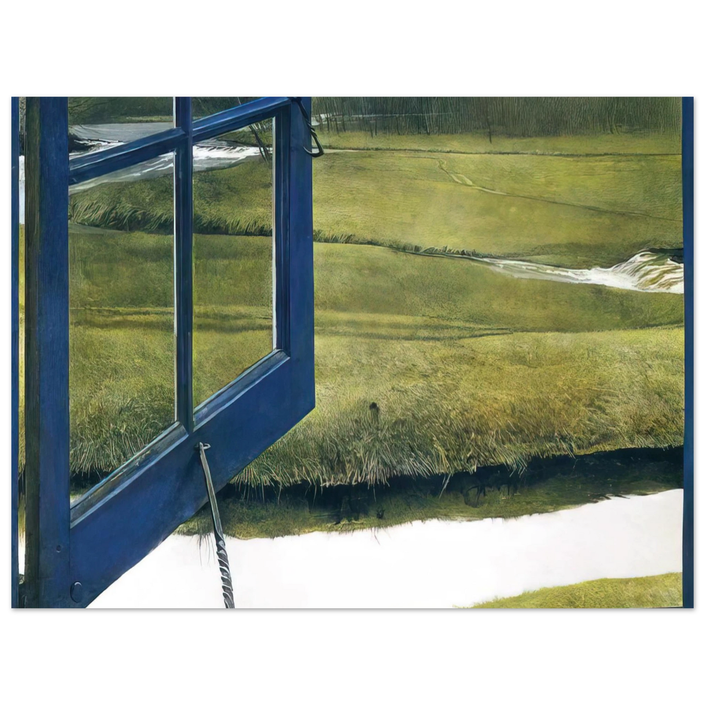 Andrew Wyeth - LOVE IN THE AFTERNOON Wall Art - 21x29.7 cm / 8x12" - Premium Wooden Framed Poster With Fine Art Paper - Wood frame