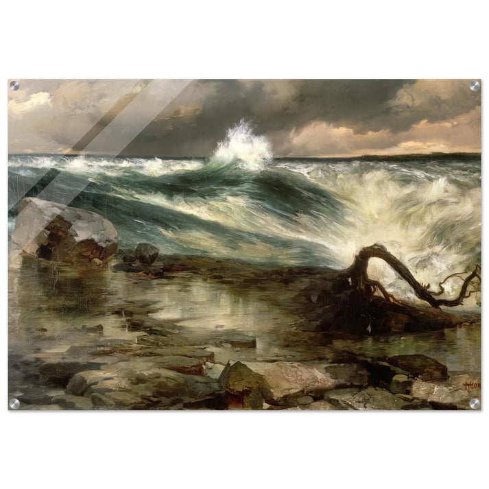 The Rapids Above Niagara - Thomas Moran Acrylic Print - 70x100 cm / 28x40″ inches