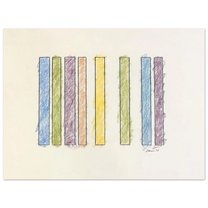 Gene Davis - Untitled - 1978  75x100 cm / 30x40inches Fine Art Poster