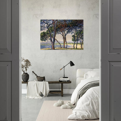Trees by the Seashore at Antibes - claude monet Brushed Aluminum Print - 70x100 cm / 28x40 inches | claude monet Aluminum Print | claude monet Prints
