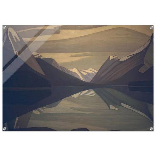 Maligne Lake, Jasper Park - 1924 - Lawren Harris Acrylic Print - 70x100 cm / 28x40″ inches | Lawren Harris Wall Art | Lawren Harris Prints