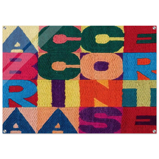 A BRACCIA CONSERTE 1994 - Alighiero Boetti Acrylic Print - 70x100 cm / 28x40″ inches