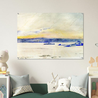 Afterglow, Gloucester Harbor aka Ten Pound Island LIght - Childe Hassam Acrylic Print - 70x100 cm / 28x40″ inches