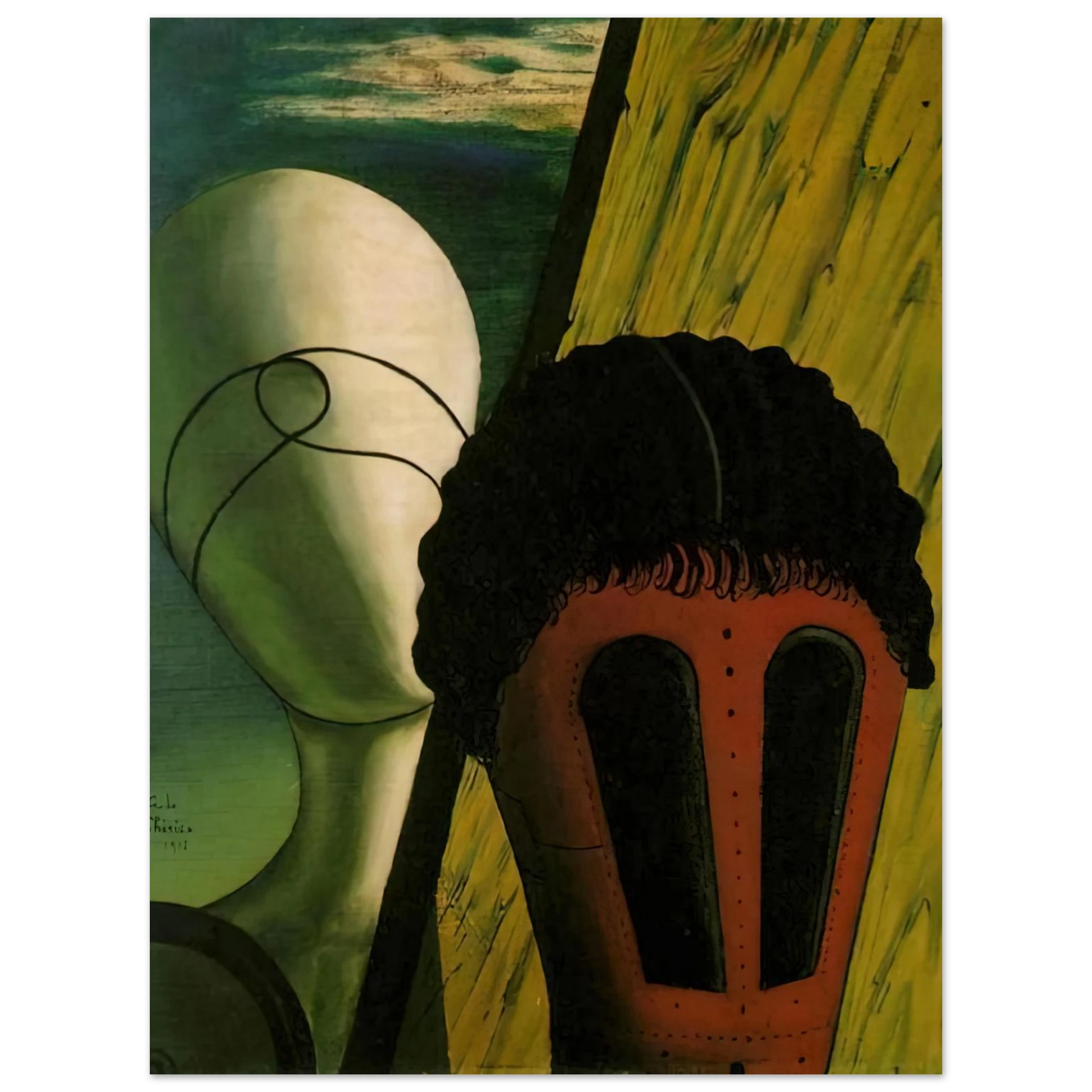 Giorgio de Chirico - TWO HEADS 1918 Fine Art Poster - Default Title