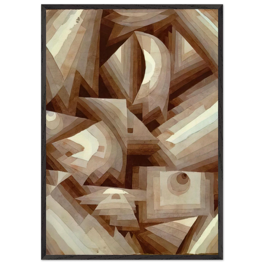 CRYSTAL 1921 - Paul Klee 70x100 cm / 28x40 inches Framed Art Print – Black Wooden Frame