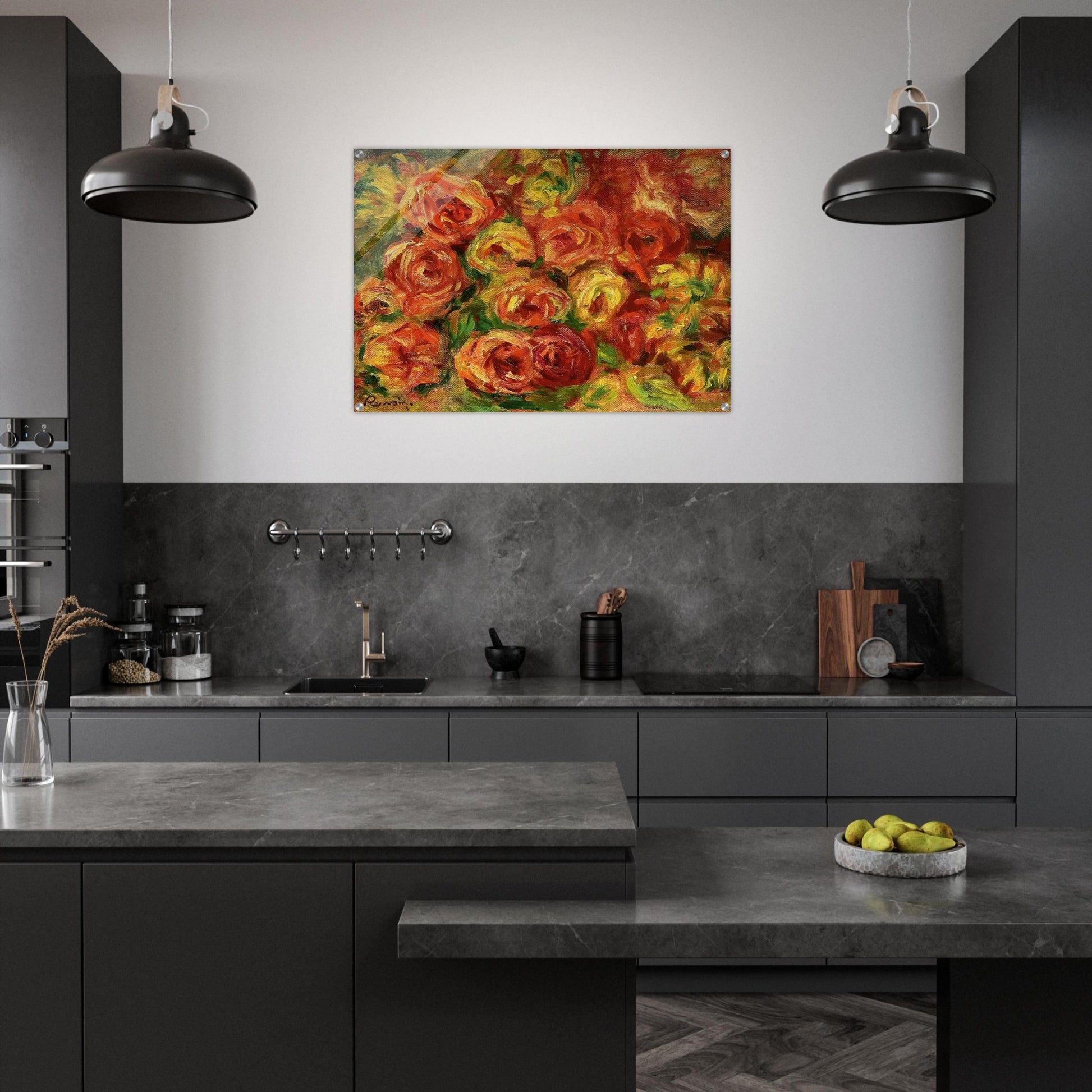 Armful of Roses - Pierre-Auguste Renoir Acrylic Print - 70x100 cm / 28x40″ inches