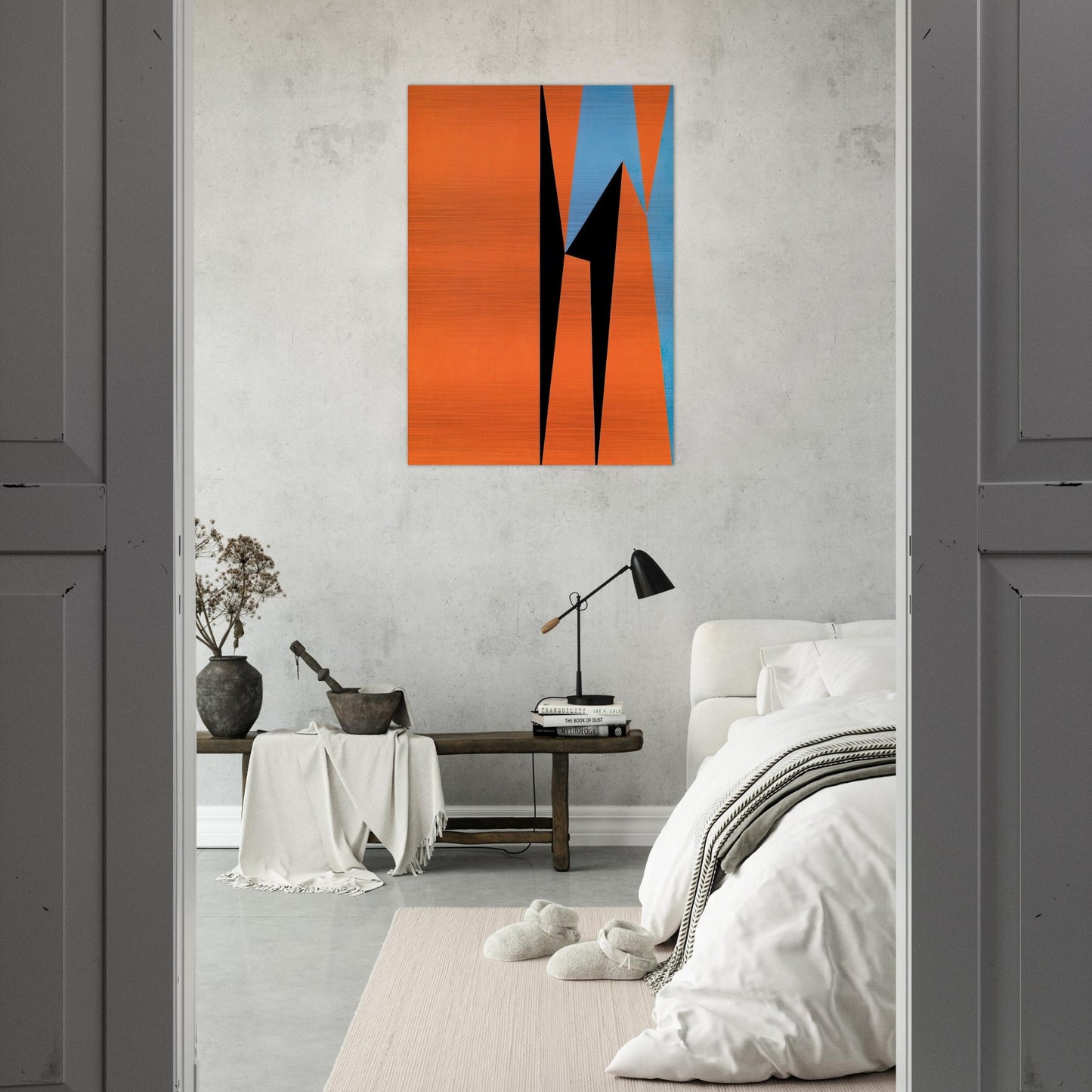 Dichotomic Organization - 1959 - Lorser Feitelson Brushed Aluminum Print - 70x100 cm / 28x40 inches | Lorser Feitelson Aluminum Print | Lorser Feitelson Prints