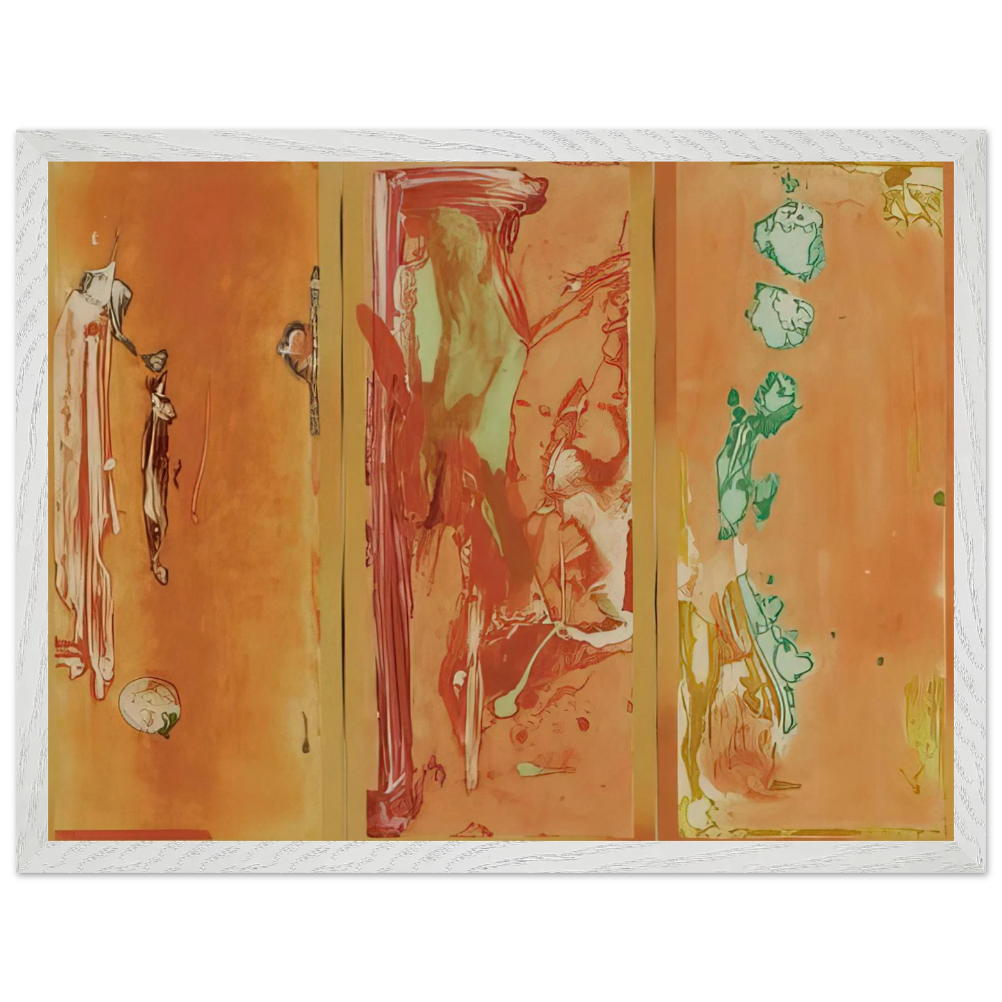 Helen Frankenthaler - Gateway - 1988 Wall art - 45x60 cm / 18x24 inches - Premium Wooden Framed Poster With Fine Art Paper - White frame