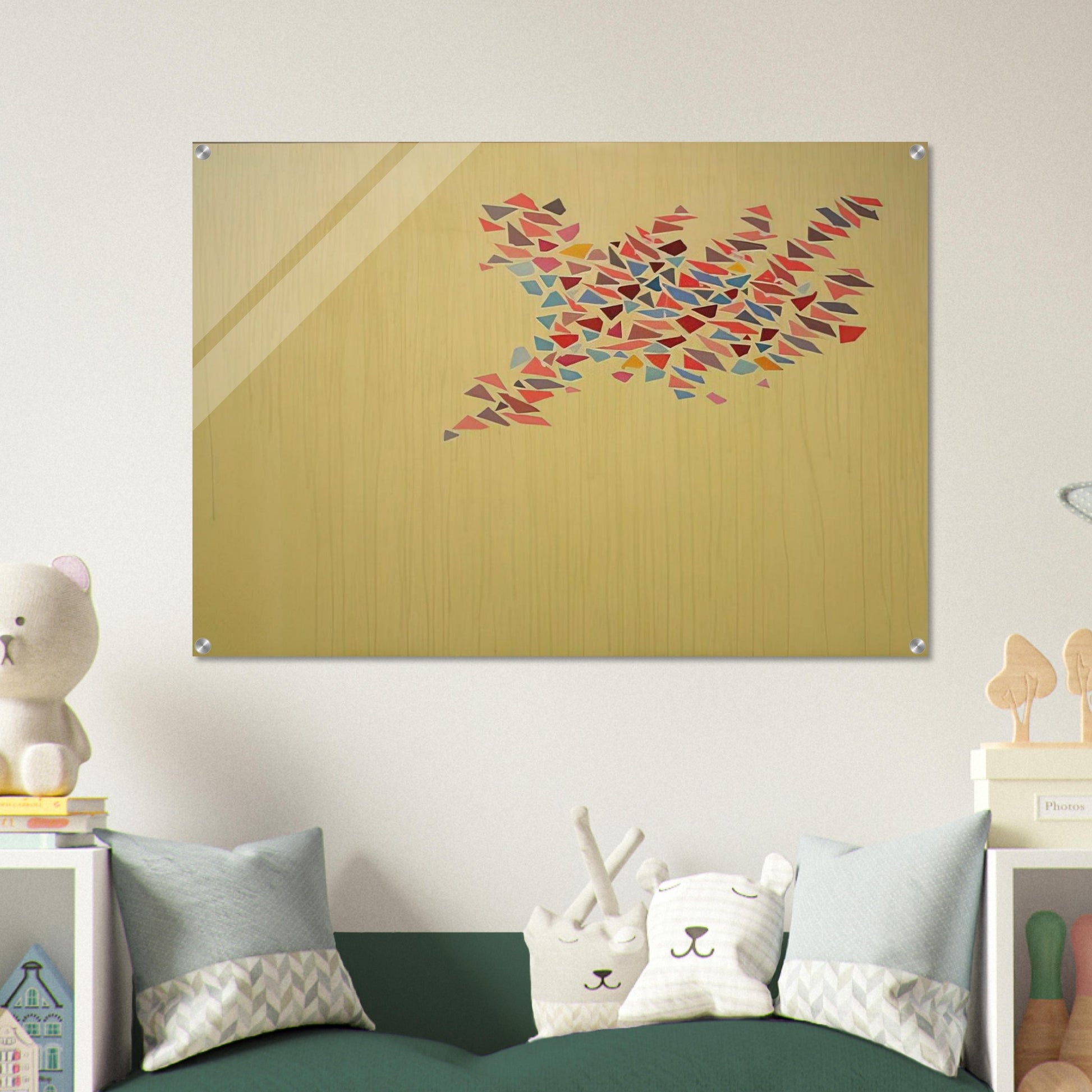 Colors on Pale Yellow - 1975 - Robert Goodnough Acrylic Print - 70x100 cm / 28x40″ inches | Robert Goodnough Wall Art | Robert Goodnough Prints