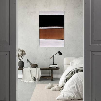 B-Walnut Stain - 1998 - Pierre Soulages Brushed Aluminum Print - 70x100 cm / 28x40 inches | Pierre Soulages Aluminum Print | Pierre Soulages Prints