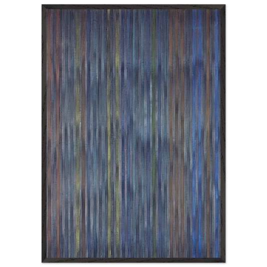 Black Friar - 1978 - Gene Davis 70x100 cm / 28x40 inches Framed Art Print – Black Wooden Frame