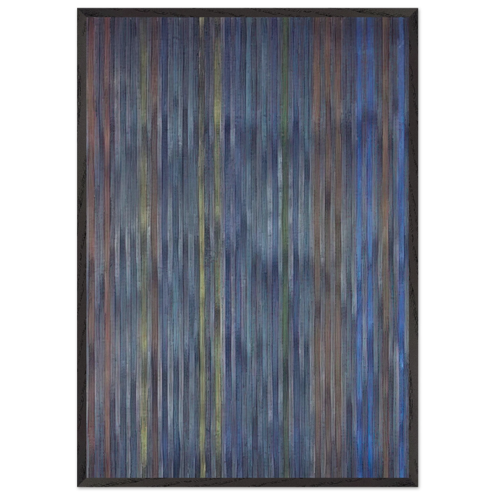 Black Friar - 1978 - Gene Davis 70x100 cm / 28x40 inches Framed Art Print – Black Wooden Frame