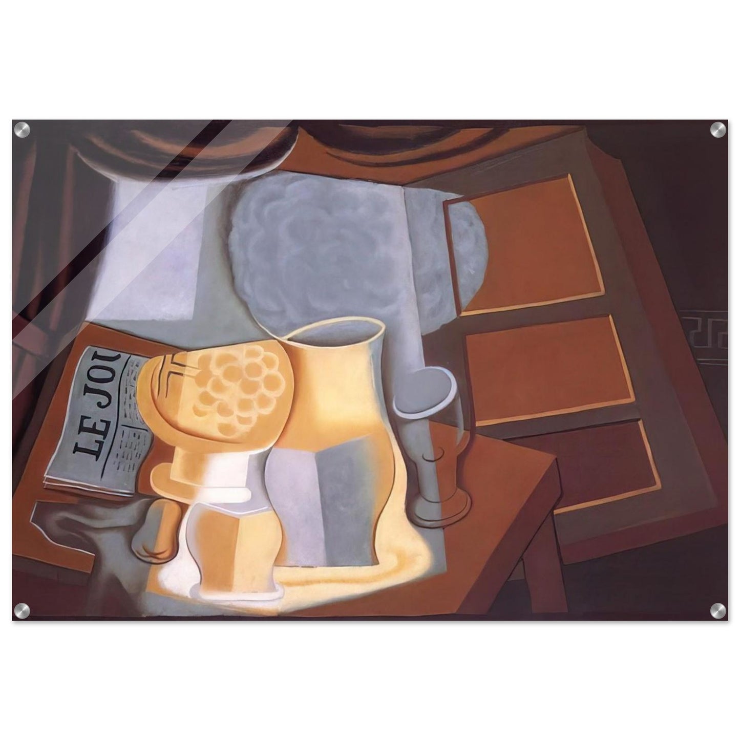THE TABLE IN FRONT OF THE WINDOW 1921 - Juan Gris Acrylic Print - 70x100 cm / 28x40″ inches | Juan Gris Wall Art | Juan Gris Prints