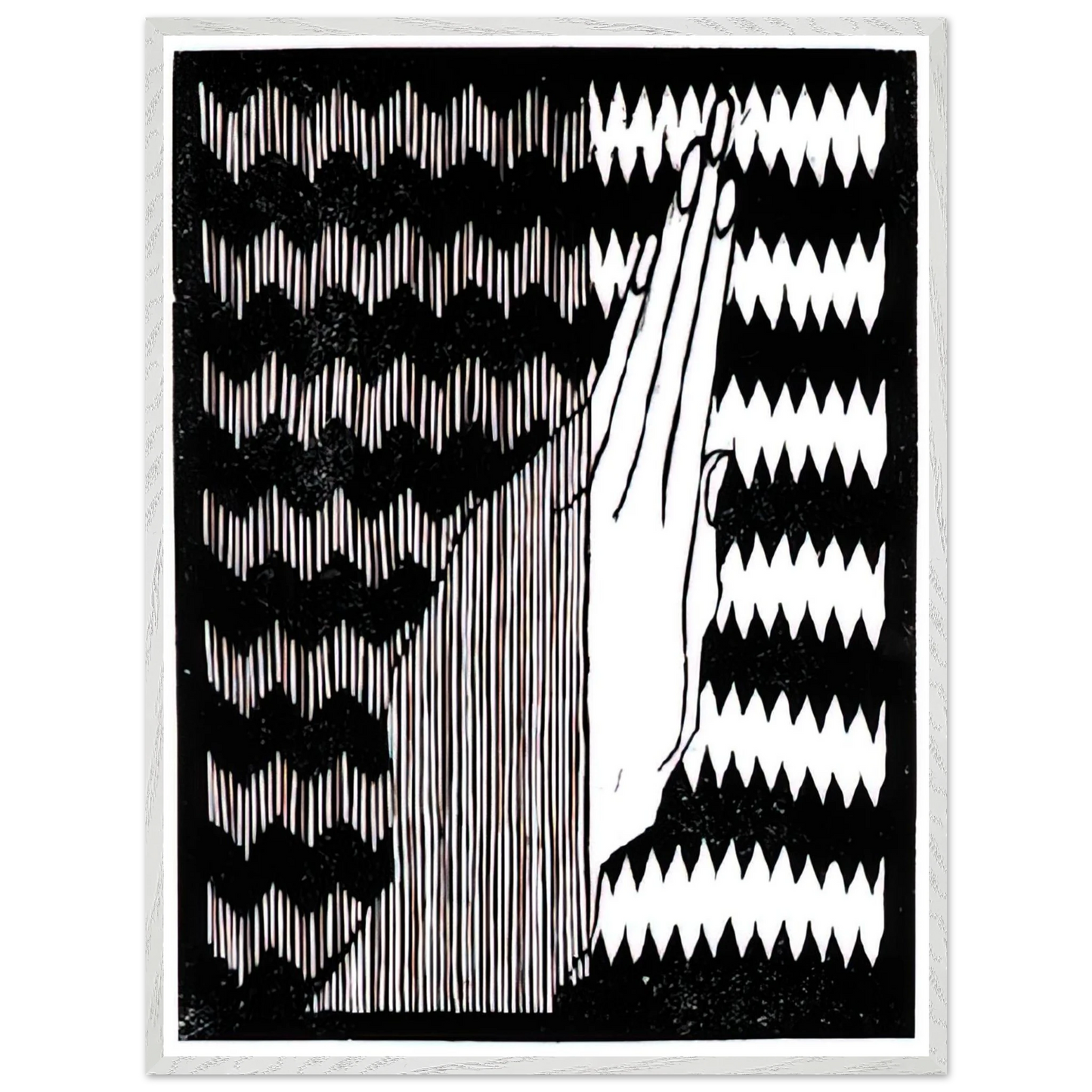 MC Escher - ESCHER (6) Wall Art - 21x29.7 cm / 8x12" - Premium Wooden Framed Poster With Fine Art Paper - White frame