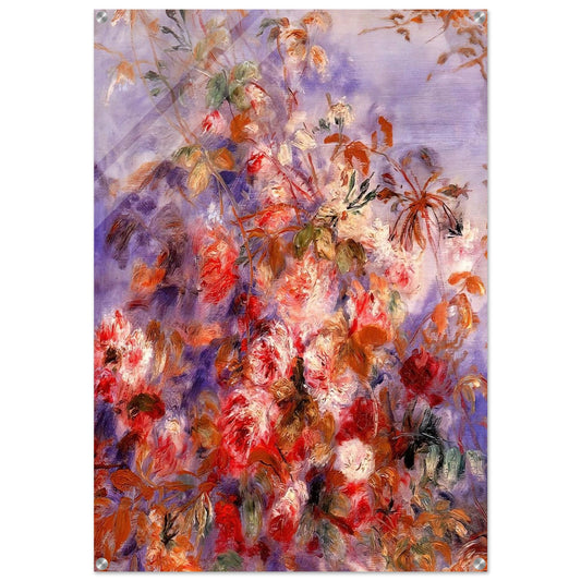 Roses By The Window - Pierre-Auguste Renoir Acrylic Print - 70x100 cm / 28x40″ inches | Pierre-Auguste Renoir Wall Art | Pierre-Auguste Renoir Prints