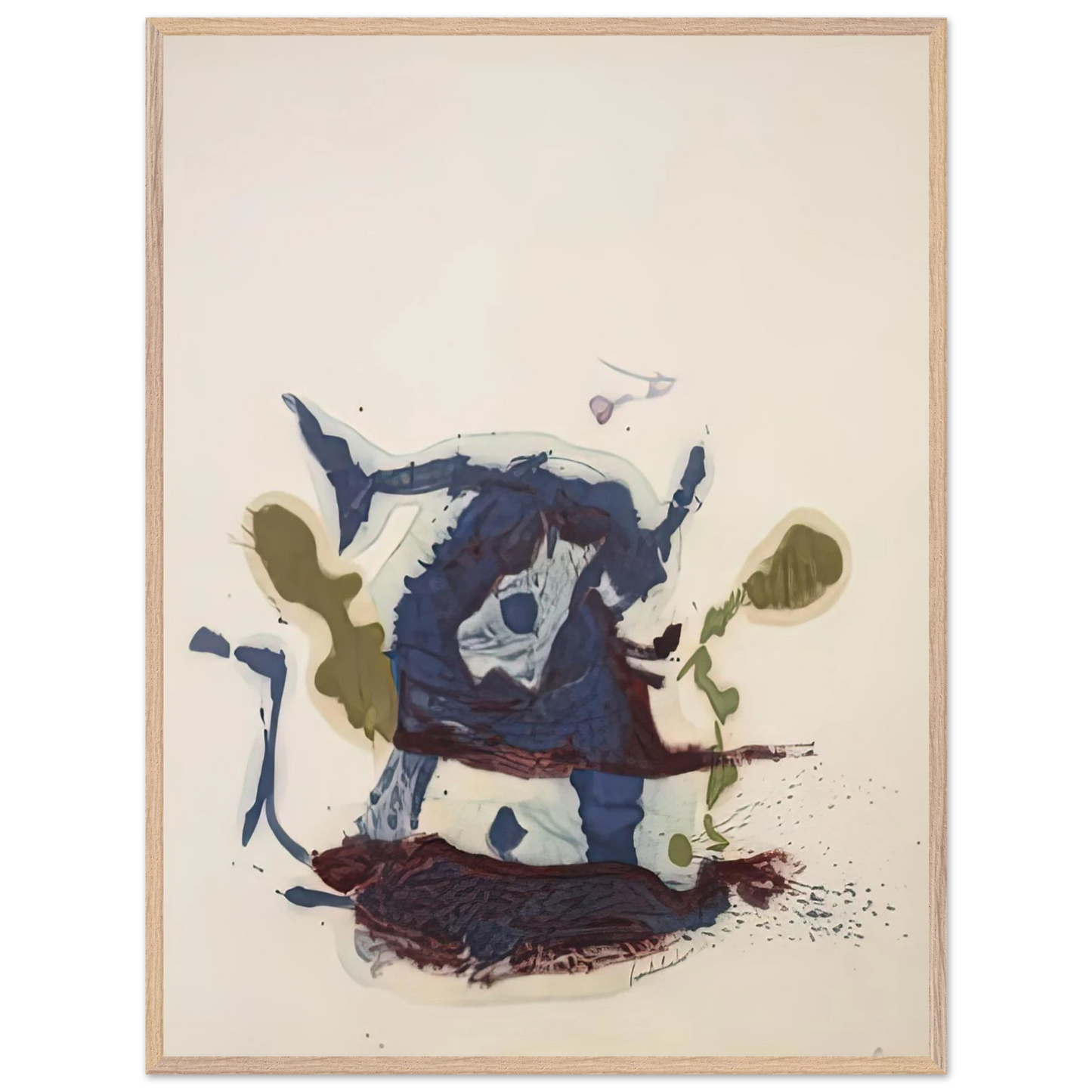 Helen Frankenthaler - Vessel, 1961- Wall Art - 30x40 cm / 12x16 inches - Premium Wooden Framed Poster With Fine Art Paper - Wood frame