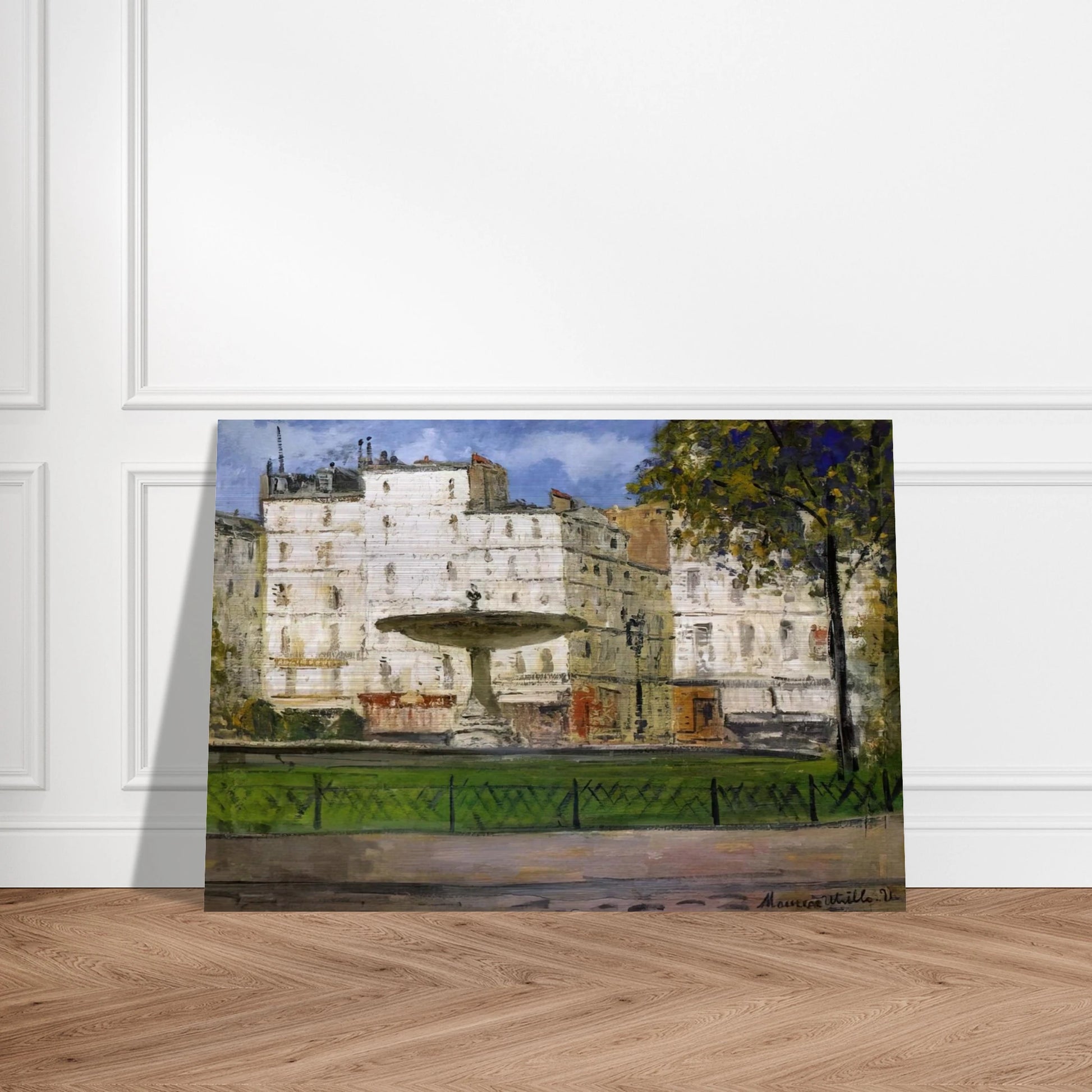 PLACE PIGALLE - Maurice Utrillo Brushed Aluminum Print - 70x100 cm / 28x40 inches | Maurice Utrillo Aluminum Print | Maurice Utrillo Prints