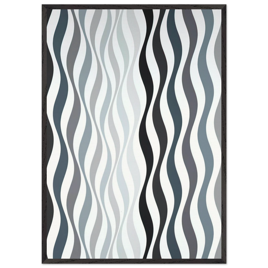 ARREST 2 1965 - Bridget Riley Framed Art Print – Black Wooden Frame - Default Title - -Framed Art Print