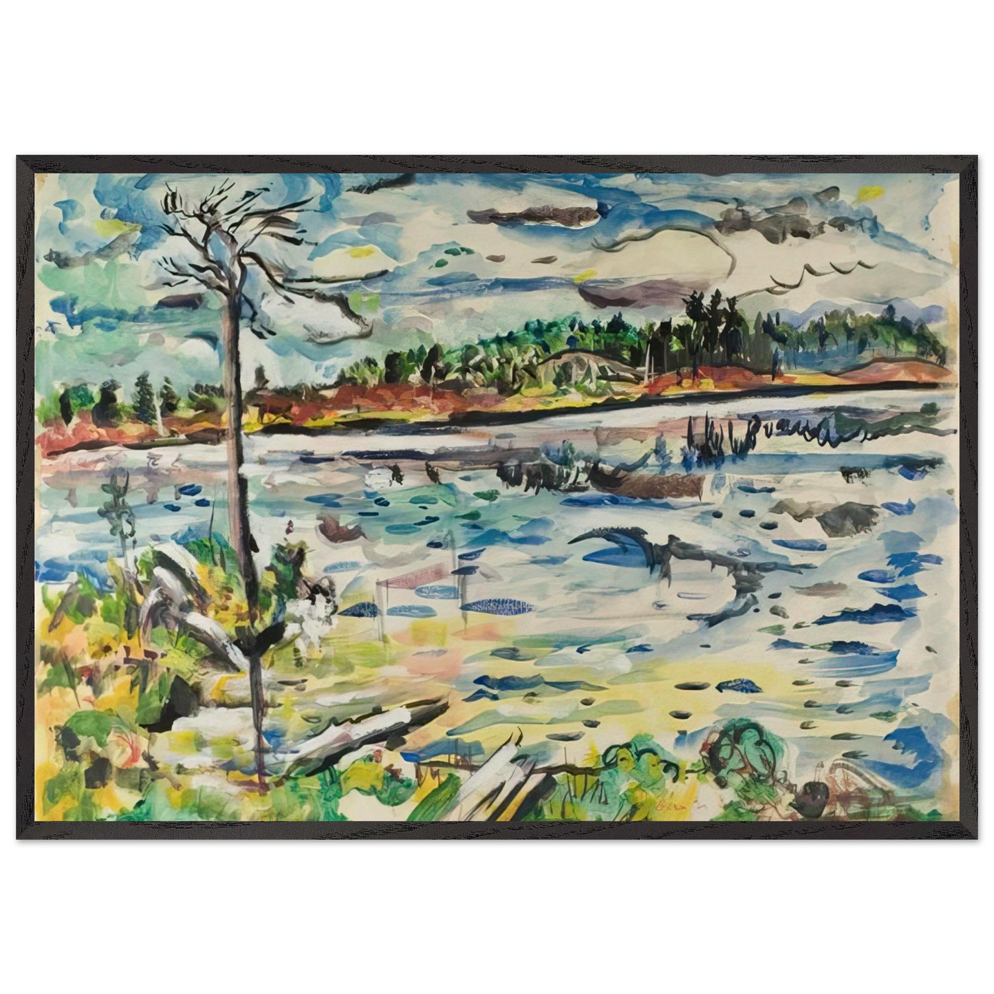 MICHIGAN SUMMER DAYS - Ivan Albright Framed Art Print – Black Wooden Frame - Default Title - -Framed Art Print