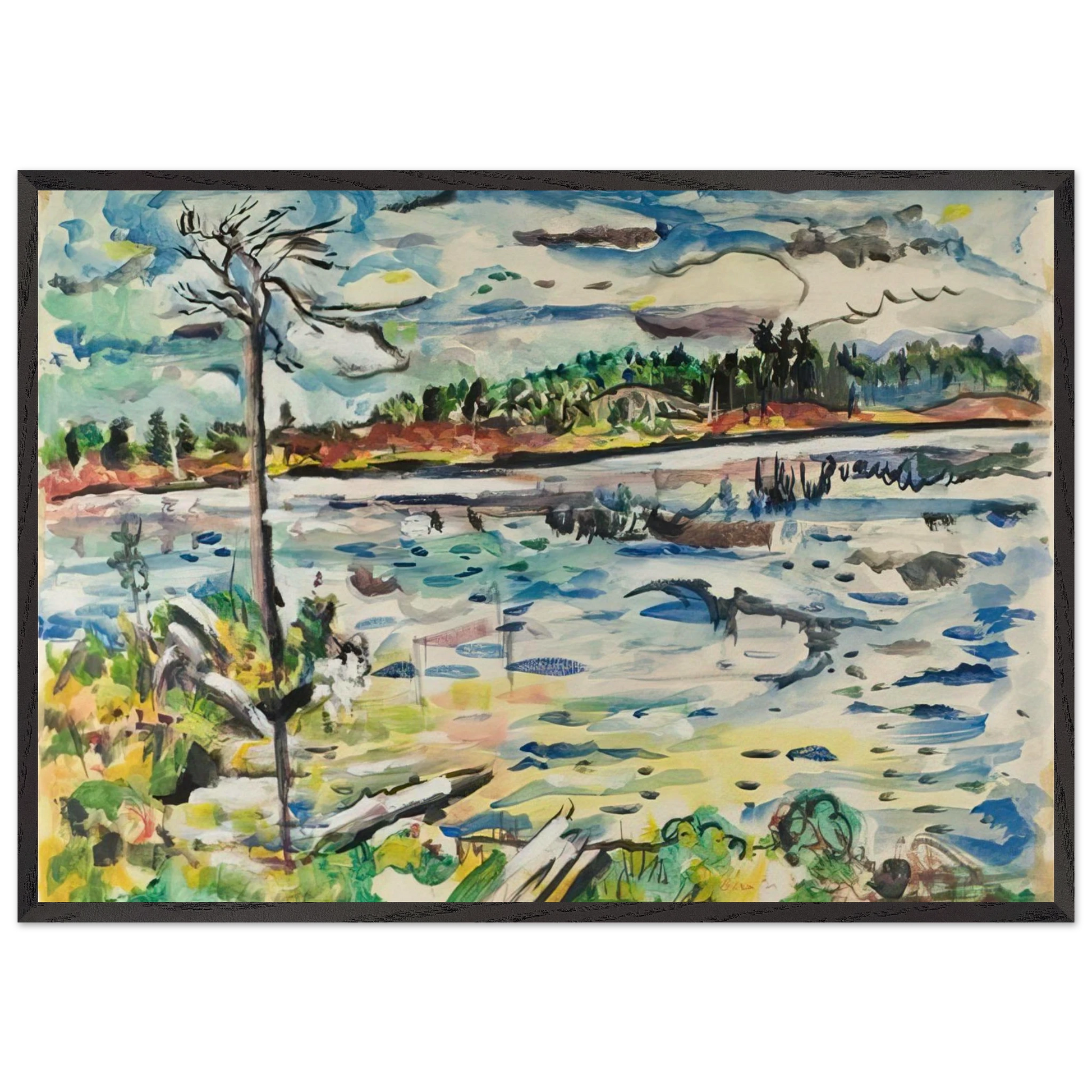 MICHIGAN SUMMER DAYS - Ivan Albright Framed Art Print – Black Wooden Frame - Default Title - -Framed Art Print