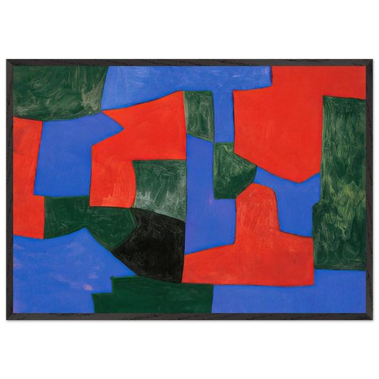 Composition abstraite - 1959 - Serge Poliakoff Framed Art Print – Black Wooden Frame - Default Title - -Framed Art Print
