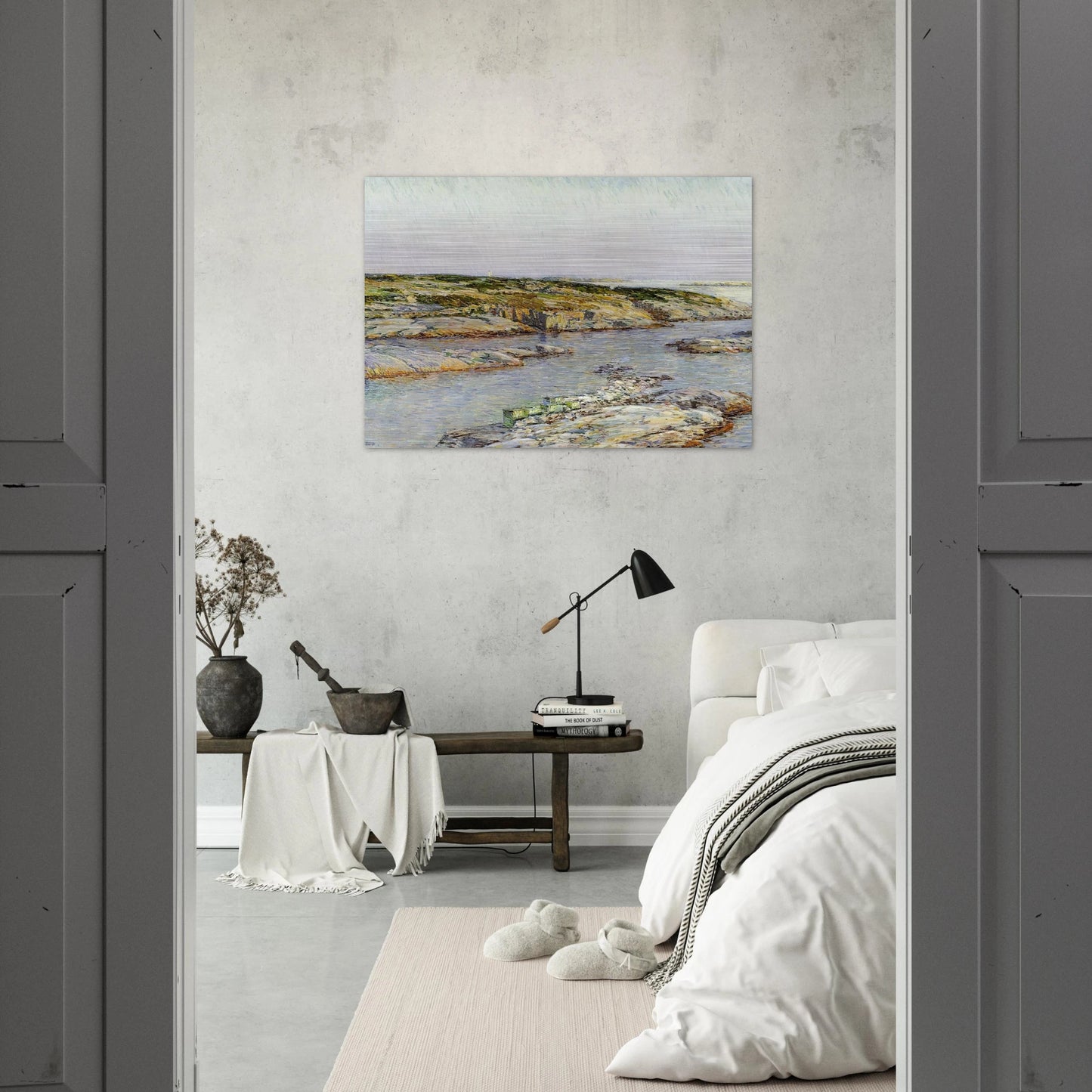 Summer Afternoon, Isles of Shoals - Childe Hassam Brushed Aluminum Print - 70x100 cm / 28x40 inches | Childe Hassam Aluminum Print | Childe Hassam Prints