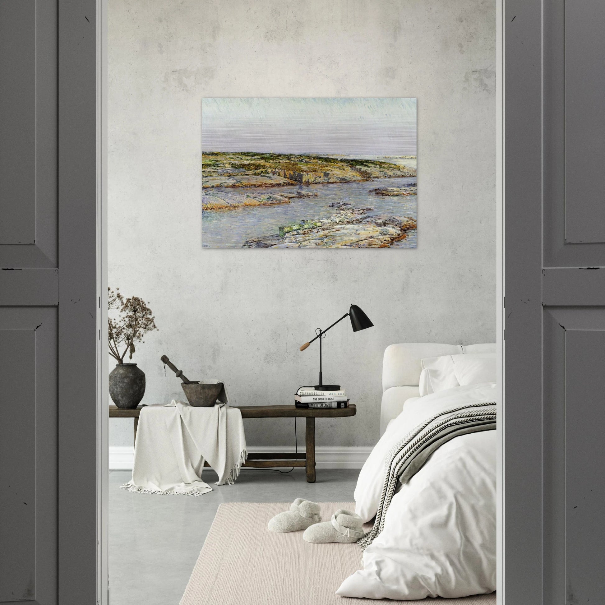 Summer Afternoon, Isles of Shoals - Childe Hassam Brushed Aluminum Print - 70x100 cm / 28x40 inches | Childe Hassam Aluminum Print | Childe Hassam Prints