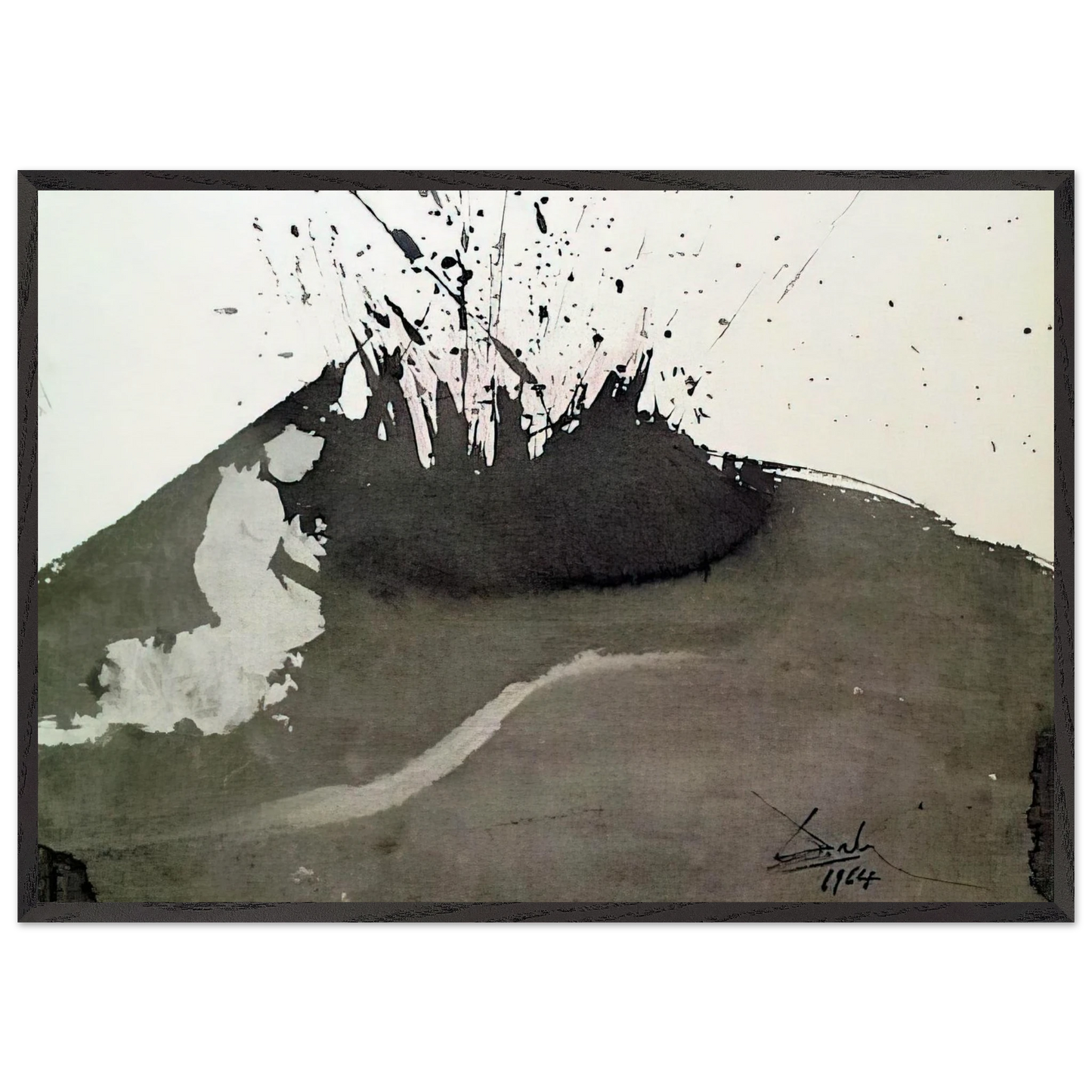 ANGELUS EXCUSSIT FLAMMAMIGNIS DANIEL 3 23 1967 - Salvador Dali Framed Art Print – Black Wooden Frame - Default Title - -Framed Art Print