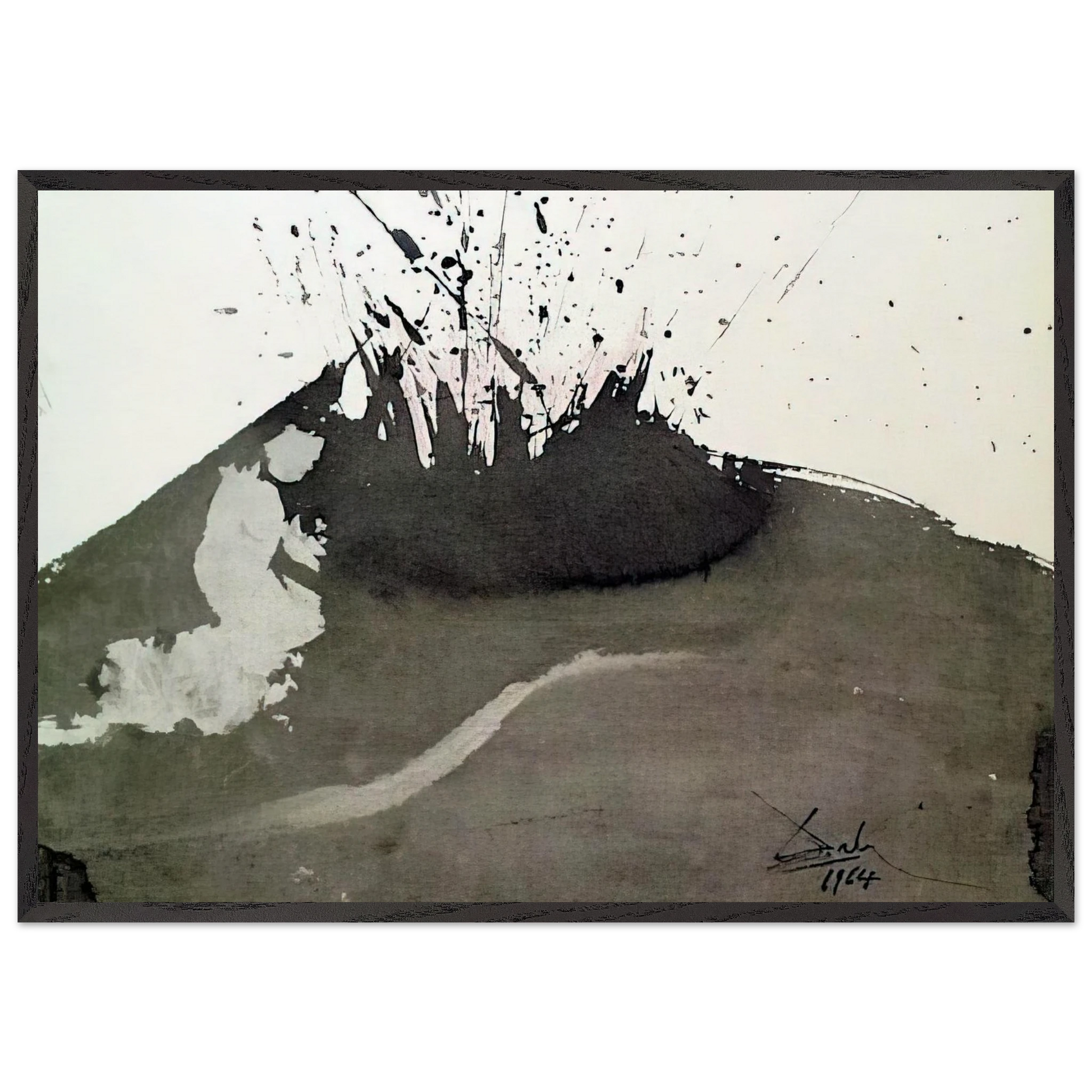 ANGELUS EXCUSSIT FLAMMAMIGNIS DANIEL 3 23 1967 - Salvador Dali Framed Art Print – Black Wooden Frame - Default Title - -Framed Art Print