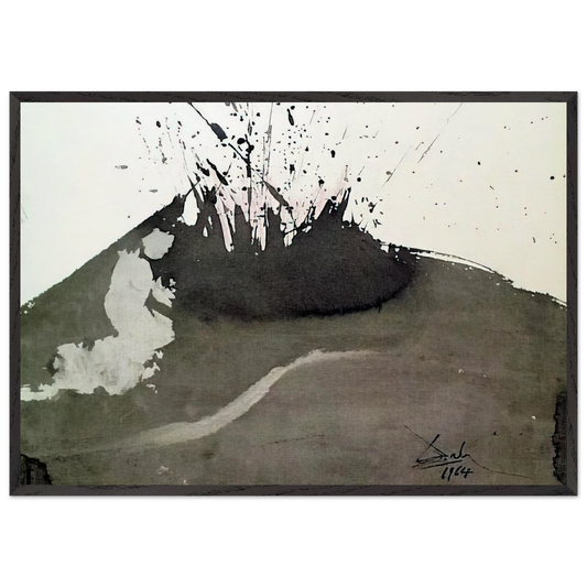 ANGELUS EXCUSSIT FLAMMAMIGNIS DANIEL 3 23 1967 - Salvador Dali Framed Art Print – Black Wooden Frame - Default Title - -Framed Art Print