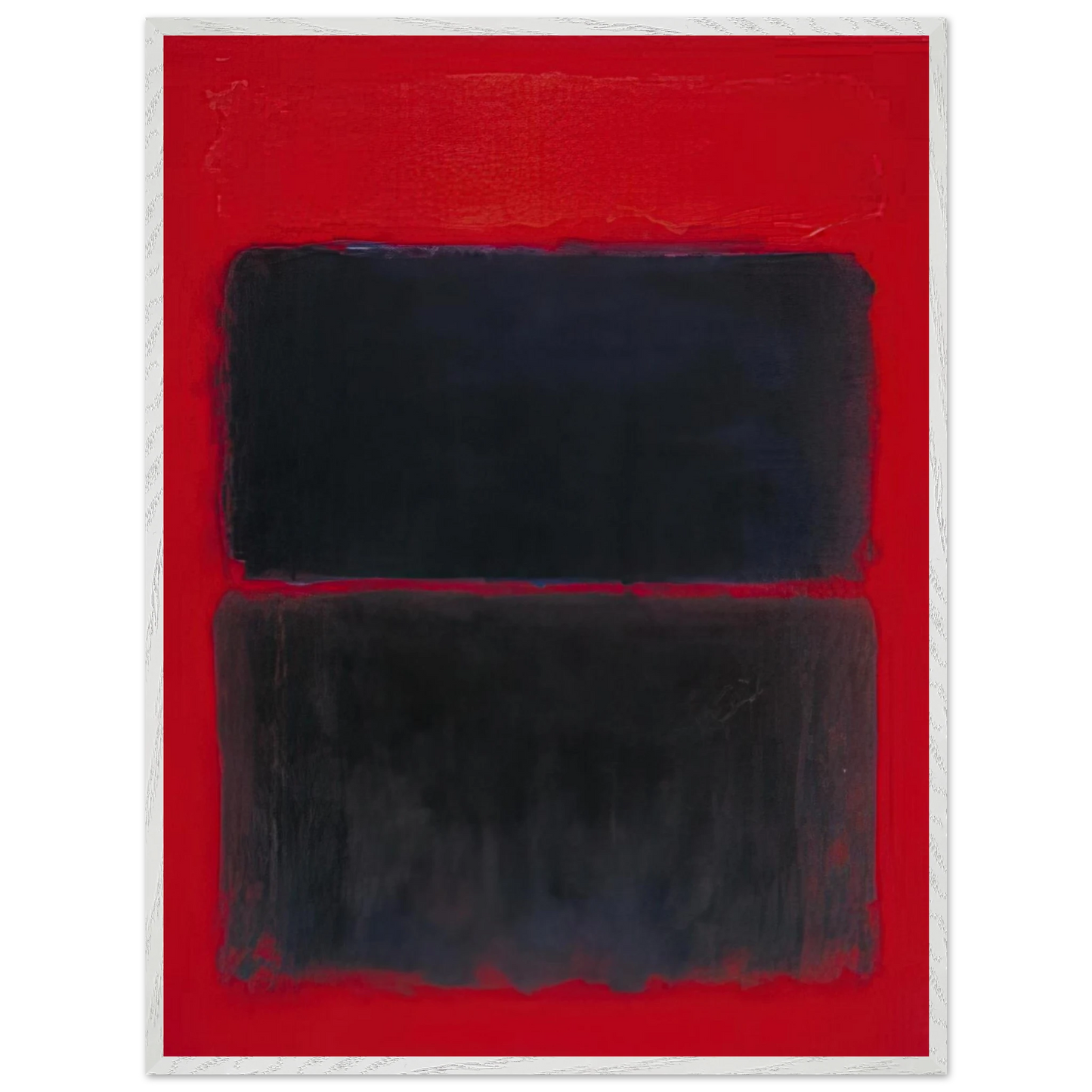Mark Rothko - Light Red Over Black - 1957 Wall Art - 60x80 cm / 24x32 inches - Premium Wooden Framed Poster With Fine Art Paper - Wood frame