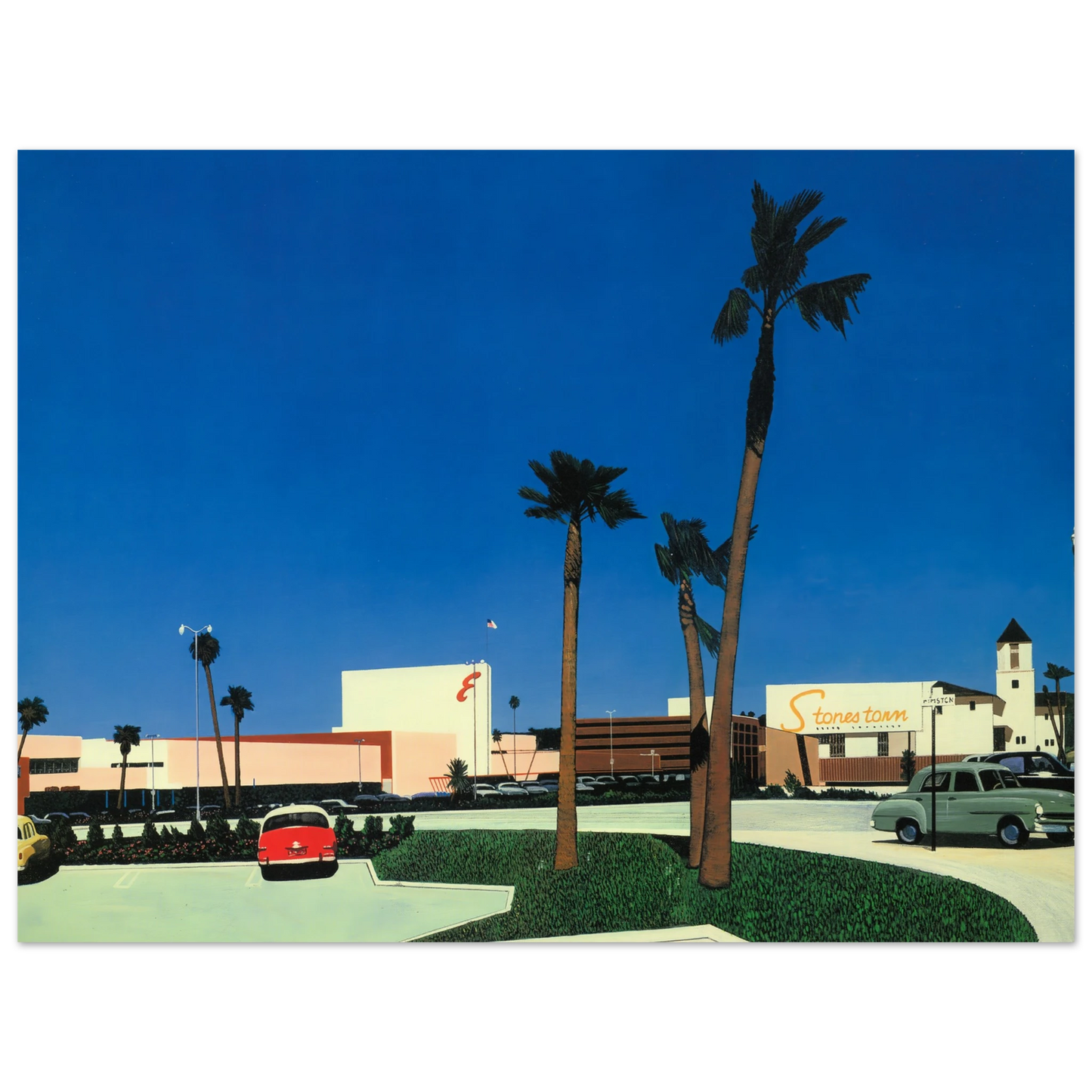 Hiroshi Nagai - In the beginning Stonestown Wall Art - 60x80 cm / 24x32 inches - Premium Wooden Framed Poster With Fine Art Paper - Black frame
