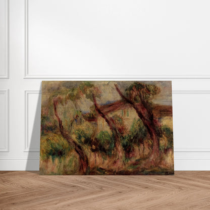 In the Garden of Collettes at Cagnes - Pierre-Auguste Renoir Brushed Aluminum Print - 70x100 cm / 28x40 inches | Pierre-Auguste Renoir Aluminum Print | Pierre-Auguste Renoir Prints