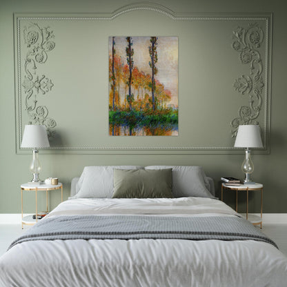 The Three Trees, Autumn - claude monet Brushed Aluminum Print - 70x100 cm / 28x40 inches | claude monet Aluminum Print | claude monet Prints