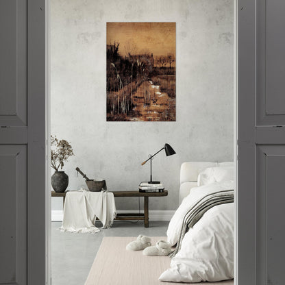 Ditch - Vincent van Gogh Brushed Aluminum Print - 70x100 cm / 28x40 inches | Vincent van Gogh Aluminum Print | Vincent van Gogh Prints