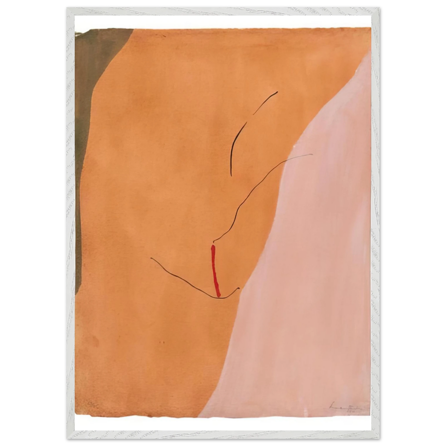 Helen Frankenthaler - Sanguine Mood - 1971 Wall art - 50x70 cm / 20x28 inches - Premium Wooden Framed Poster With Fine Art Paper - Black frame