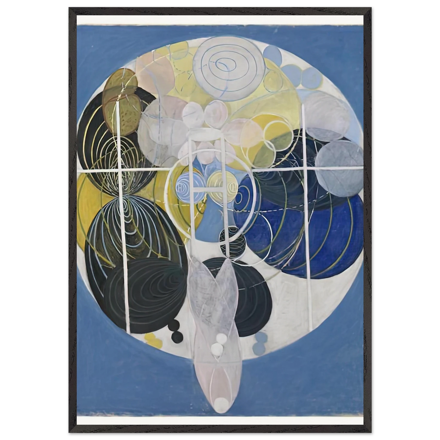 THE LARGE FIGURE PAINTINGS NR 5 1907 - Hilma af Klint Framed Art Print – Black Wooden Frame - Default Title - -Framed Art Print