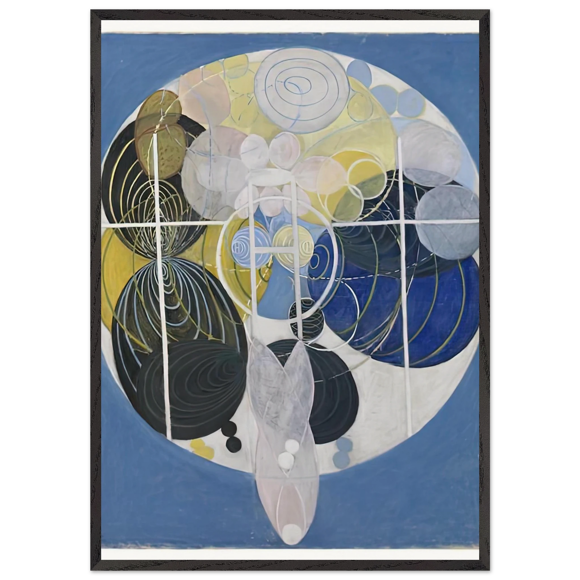 THE LARGE FIGURE PAINTINGS NR 5 1907 - Hilma af Klint Framed Art Print – Black Wooden Frame - Default Title - -Framed Art Print