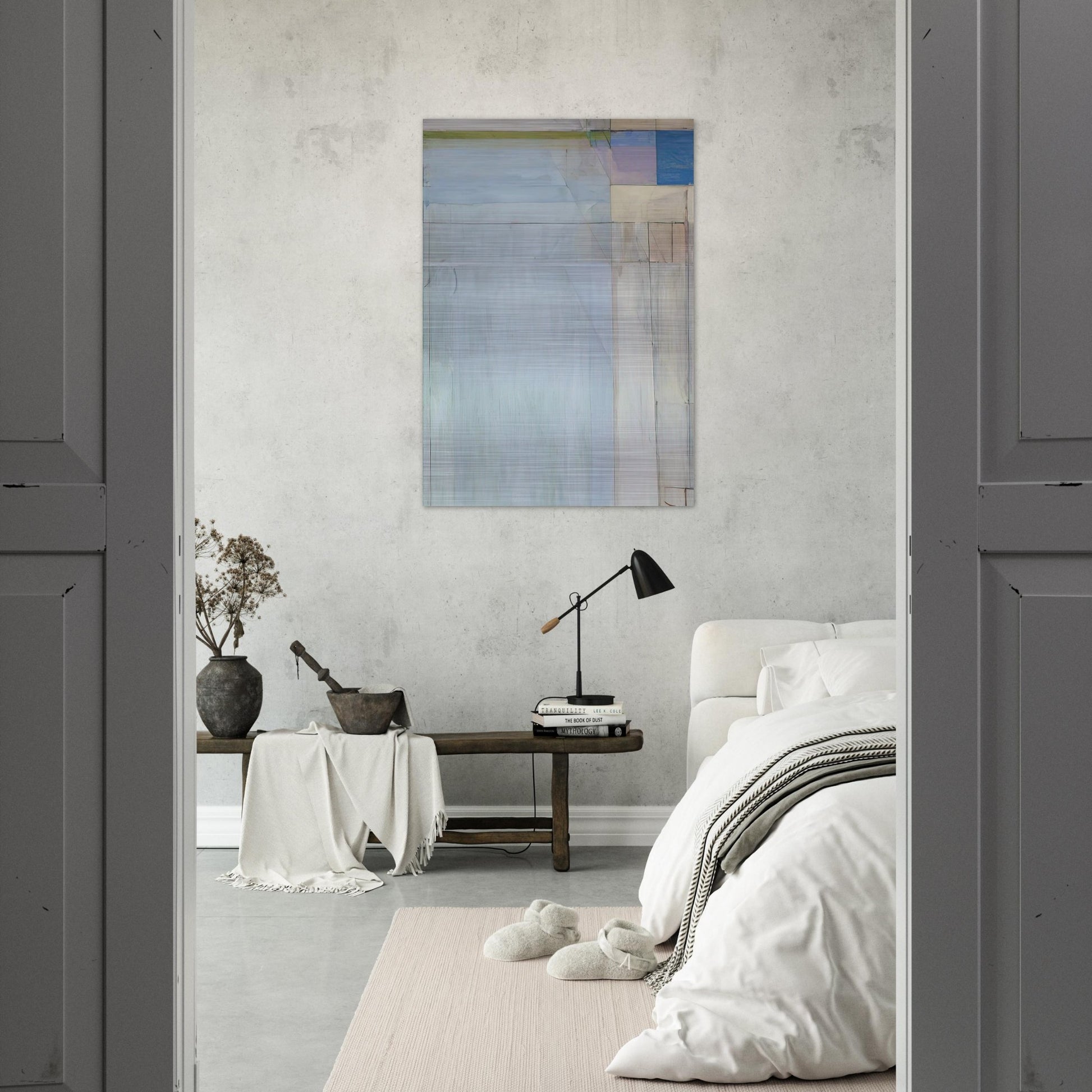Ocean Park #54 - Richard Diebenkorn Brushed Aluminum Print - 70x100 cm / 28x40 inches | Richard Diebenkorn Aluminum Print | Richard Diebenkorn Prints