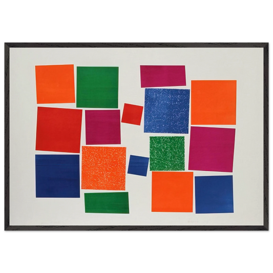 Untitled V - 1967 - Piero Dorazio Framed Art Print – Black Wooden Frame - Default Title - -Framed Art Print