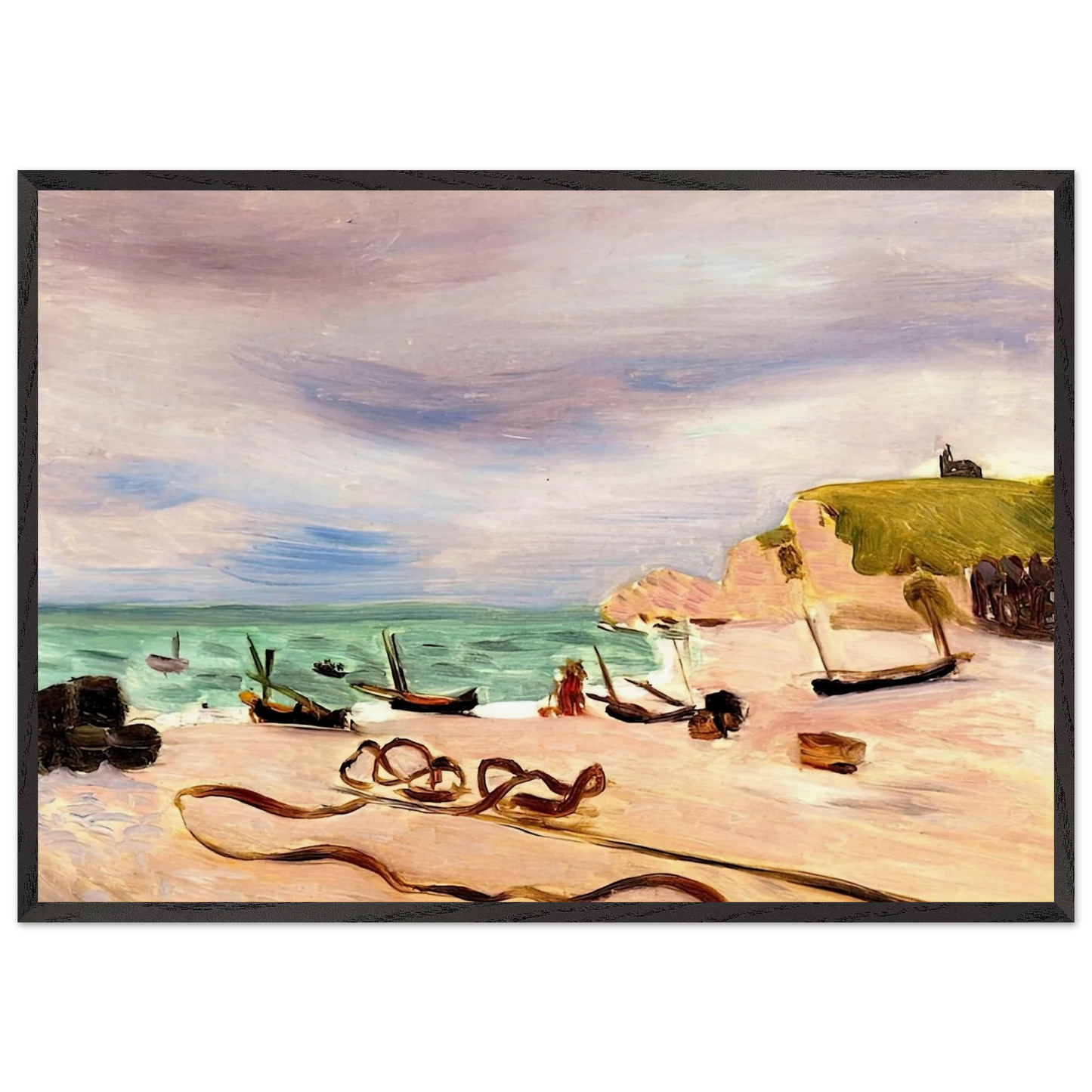 ROPES ON THE BEACH AT ETRETAT 1920 - Henri Matisse Framed Art Print – Black Wooden Frame - Default Title - -Framed Art Print