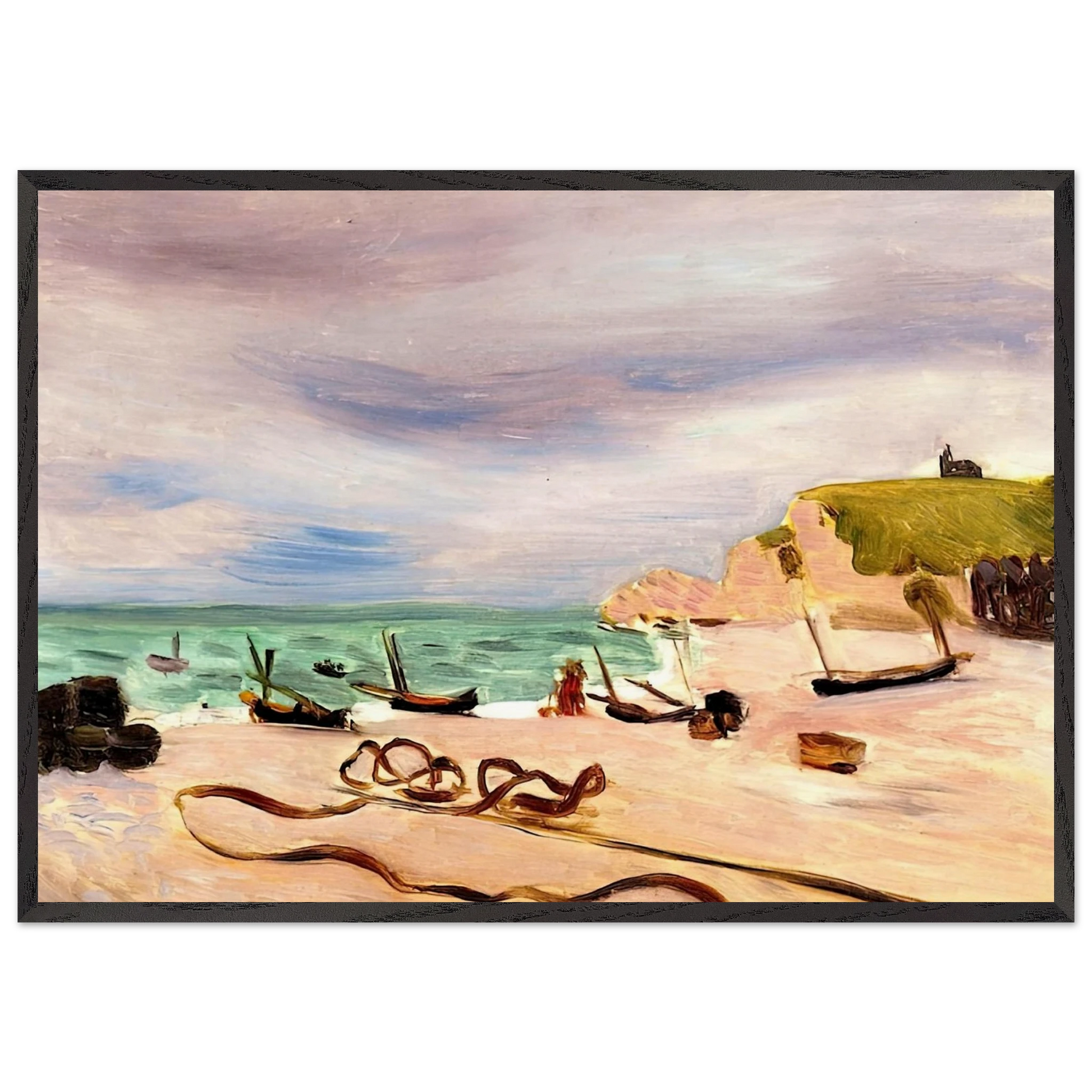 ROPES ON THE BEACH AT ETRETAT 1920 - Henri Matisse Framed Art Print – Black Wooden Frame - Default Title - -Framed Art Print