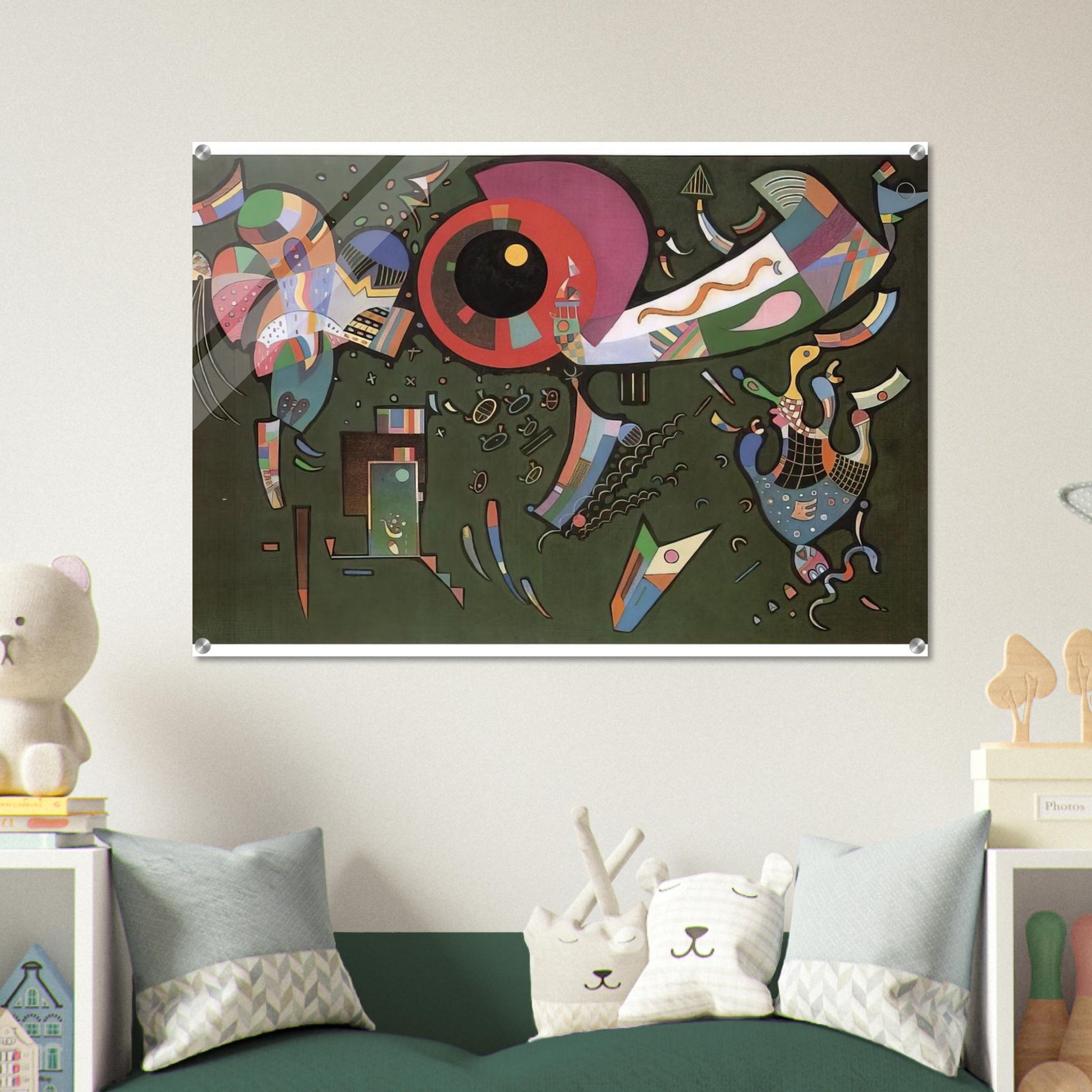 AROUND THE CIRCLE 1940 - Wassily Kandinsky Acrylic Print - 70x100 cm / 28x40″ inches | Wassily Kandinsky Wall Art | Wassily Kandinsky Prints